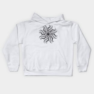 Trippy Moon Flower Kids Hoodie